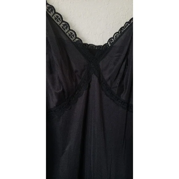 Vintage Black Lingerie Slip Size 38 Dress Undergarment - Picture 2 of 8